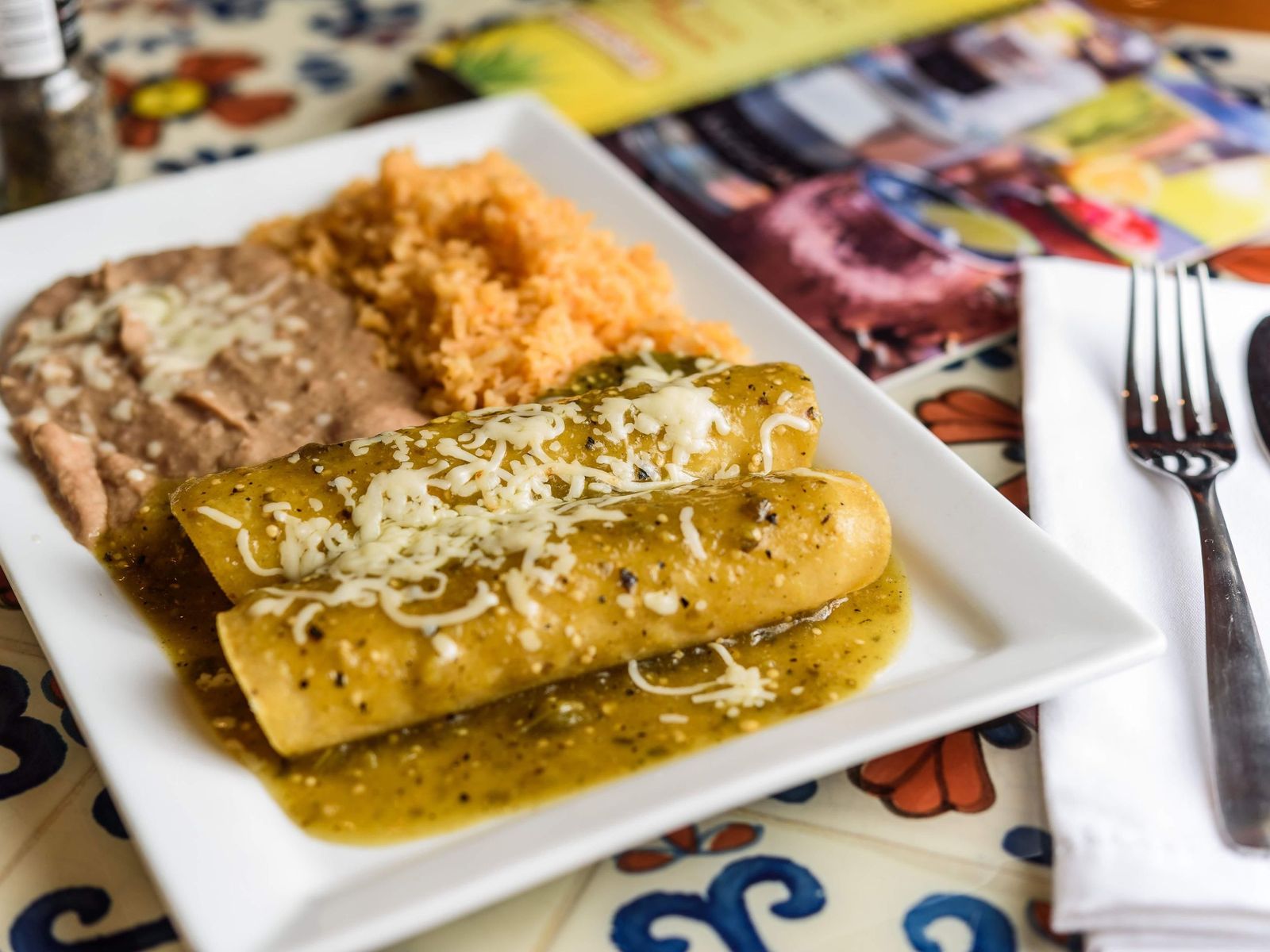 Order Enchilada Dinner food online from Hacienda San Miguel - Mobile store, Mobile on bringmethat.com