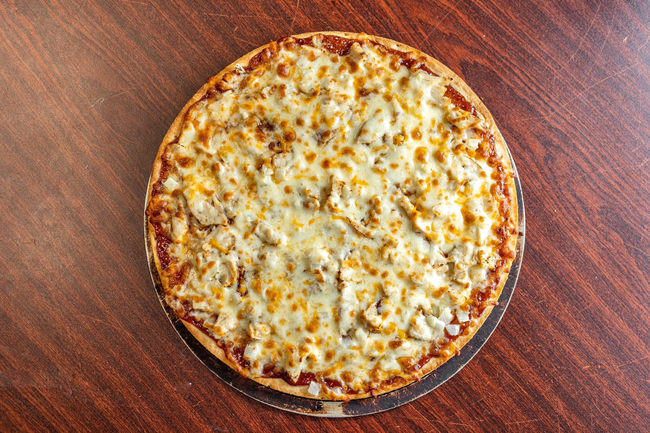 Order BBQ Chicken Pizza - Small 10'' food online from Jimmy's Pizza Litchfield store, Litchfield on bringmethat.com
