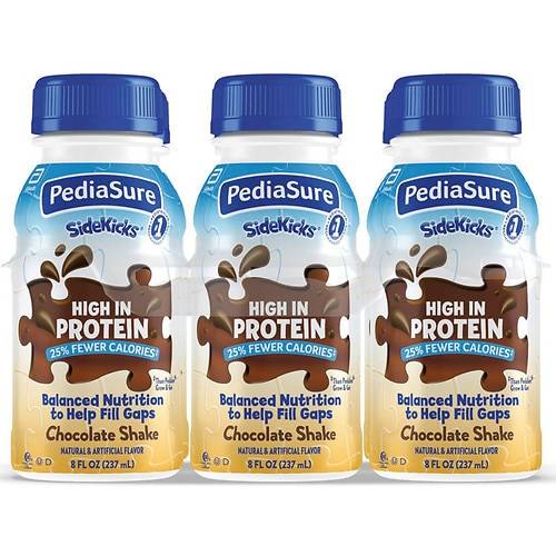 Order PediaSure SideKicks Kids Protein Shake to Help Kids Grow Chocolate - 8.0 fl oz x 6 pack food online from Walgreens store, Lafayette on bringmethat.com