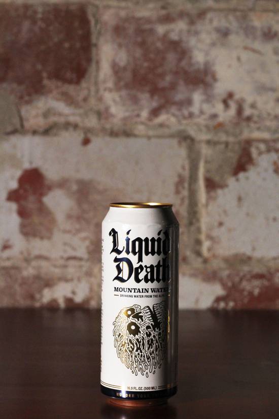 Order Liquid Death Water food online from Green Goat Cafe Bar store, Cleveland on bringmethat.com