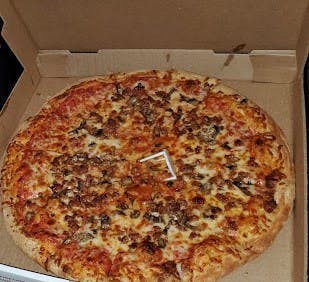 Order Steak Pie - Small 10" (6 Cuts) food online from Pizza bellino store, Pittsburgh on bringmethat.com