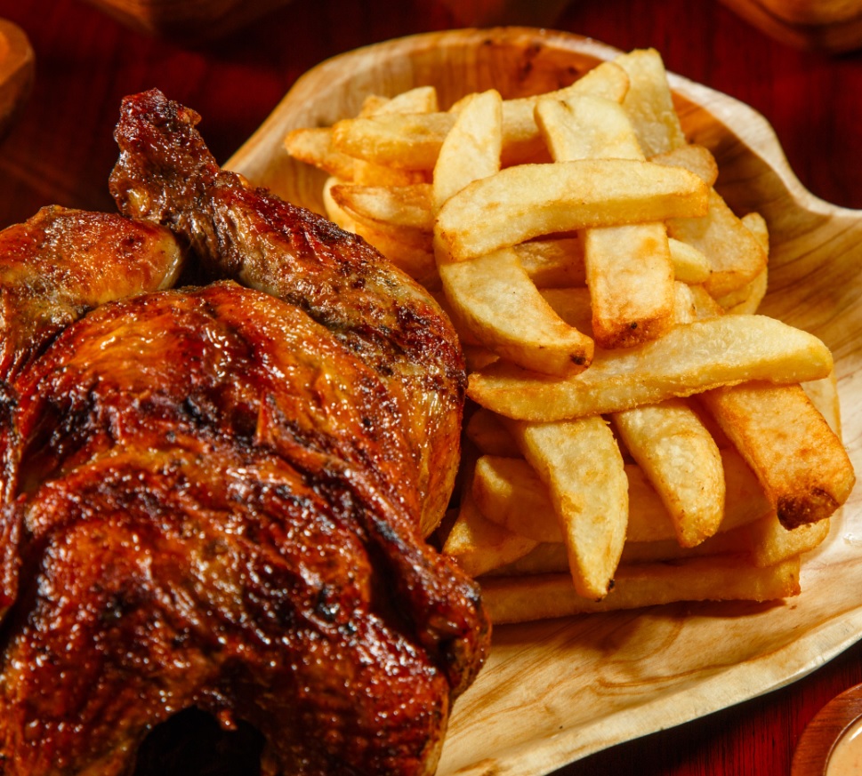 Order 1/2 Chicken with 2 sides combo food online from Las Brasas Charcoal Chicken store, Houston on bringmethat.com