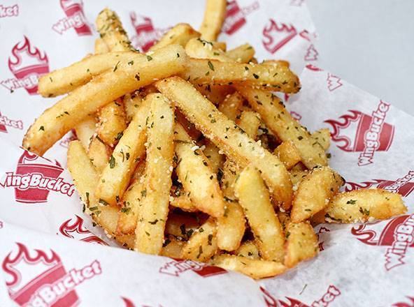 Order Garlic Parmesan Fries food online from Wingbucket store, Dallas on bringmethat.com