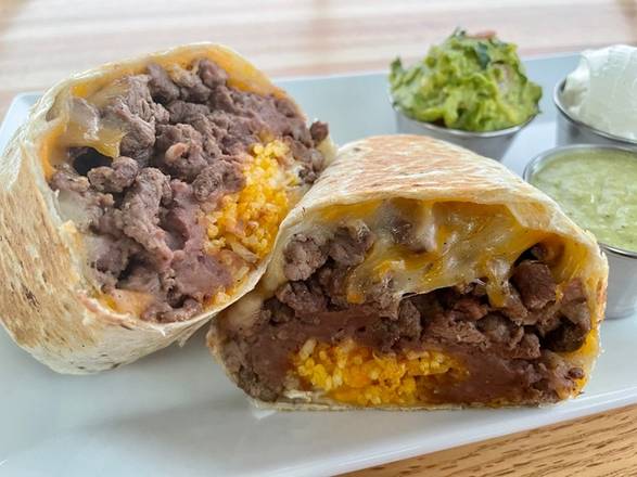 Order Steak Burrito food online from Taco Bout It store, North Plainfield on bringmethat.com