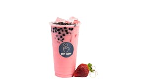Order Strawberry Milk Tea (16 Oz) food online from Sep Cafe store, Jersey City on bringmethat.com