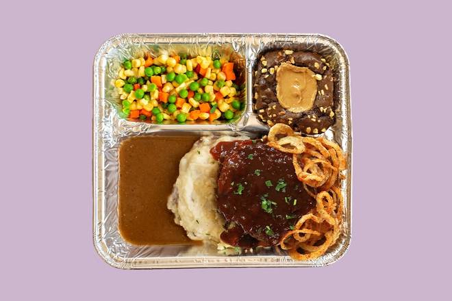 Order [new] TV Dinner BBQ Meatloaf food online from Lazy Dog Restaurant & Bar store, Allen on bringmethat.com