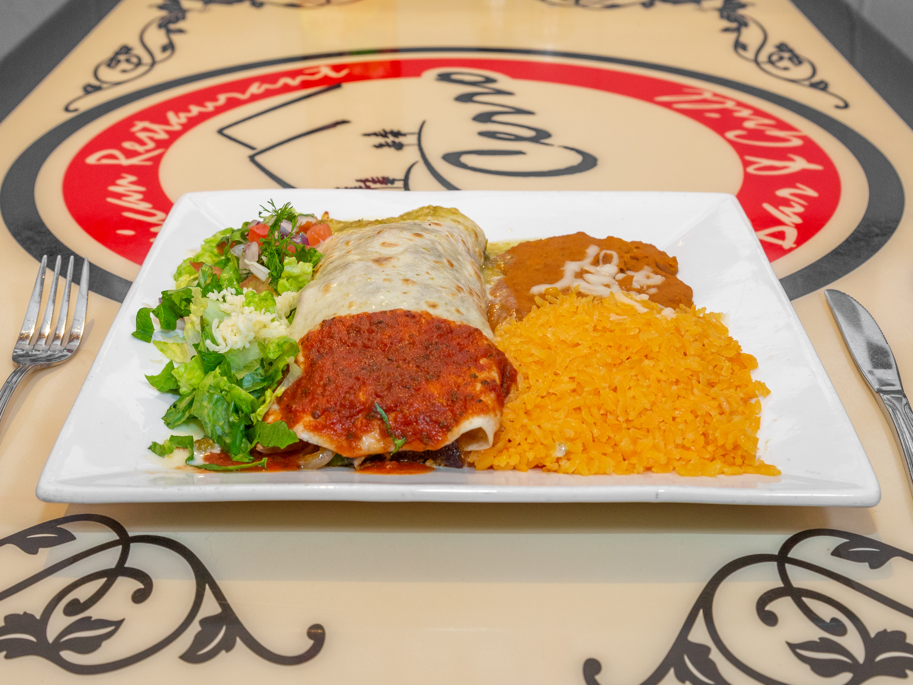 Order Burrito Azteca Plate food online from El Cerro store, Raleigh on bringmethat.com