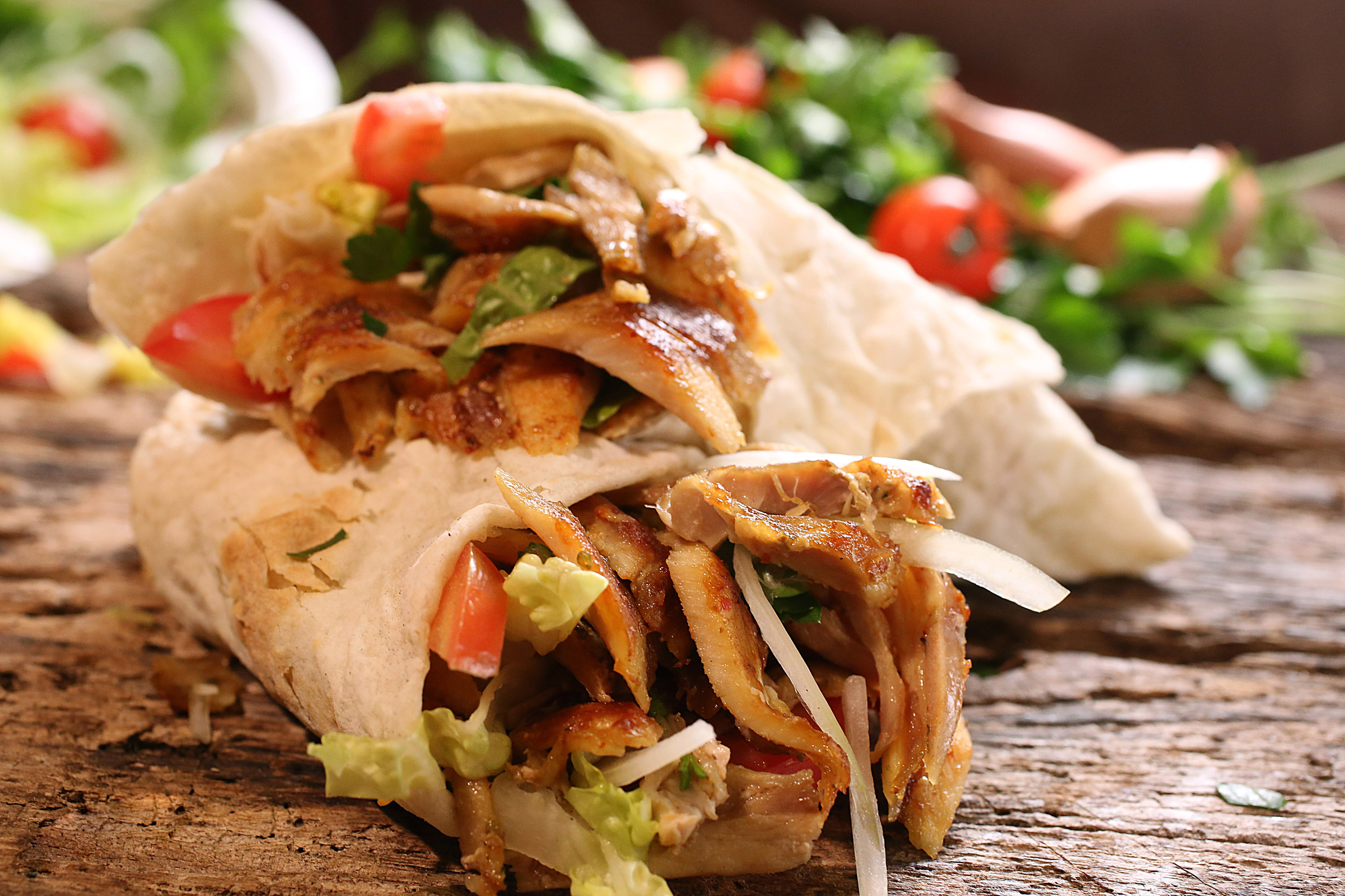 Order Chicken Doner Gyro Wrap food online from Istanbul Bay store, New York on bringmethat.com