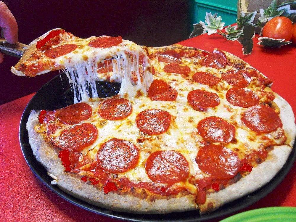 Order Pepperoni Extravaganza Pizza - Small 9'' food online from Jaspare's Pizza store, Portage on bringmethat.com