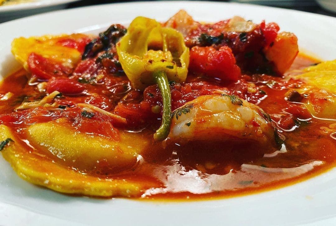 Order Lobster Ravioli - Entree food online from Vito Italian Restaurant store, Berryville on bringmethat.com