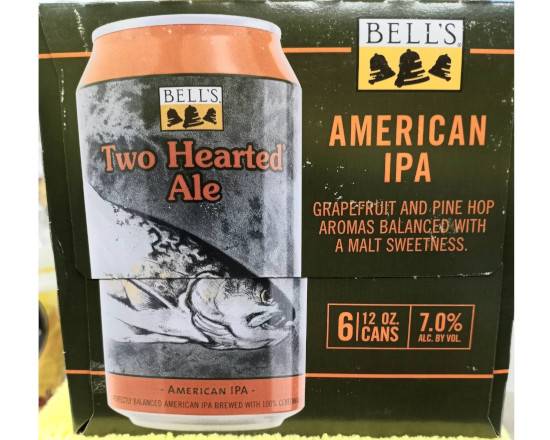 Order Bell's Two Hearted Ale 6pk Can food online from Fast Stop Market & Liquor store, Victorville on bringmethat.com