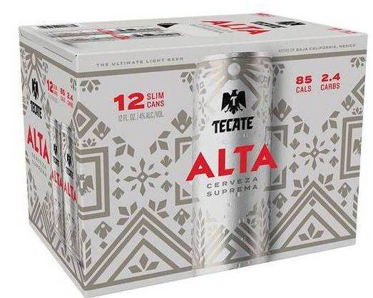 Order Tecate Alta, 12pk-12oz can beer (4.0% ABV) food online from Tenderloin Liquor store, San Francisco on bringmethat.com