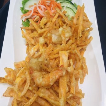 Order Crispy Shrimp Sweet Potato food online from Saigon Cafe MillBurn store, Millburn on bringmethat.com
