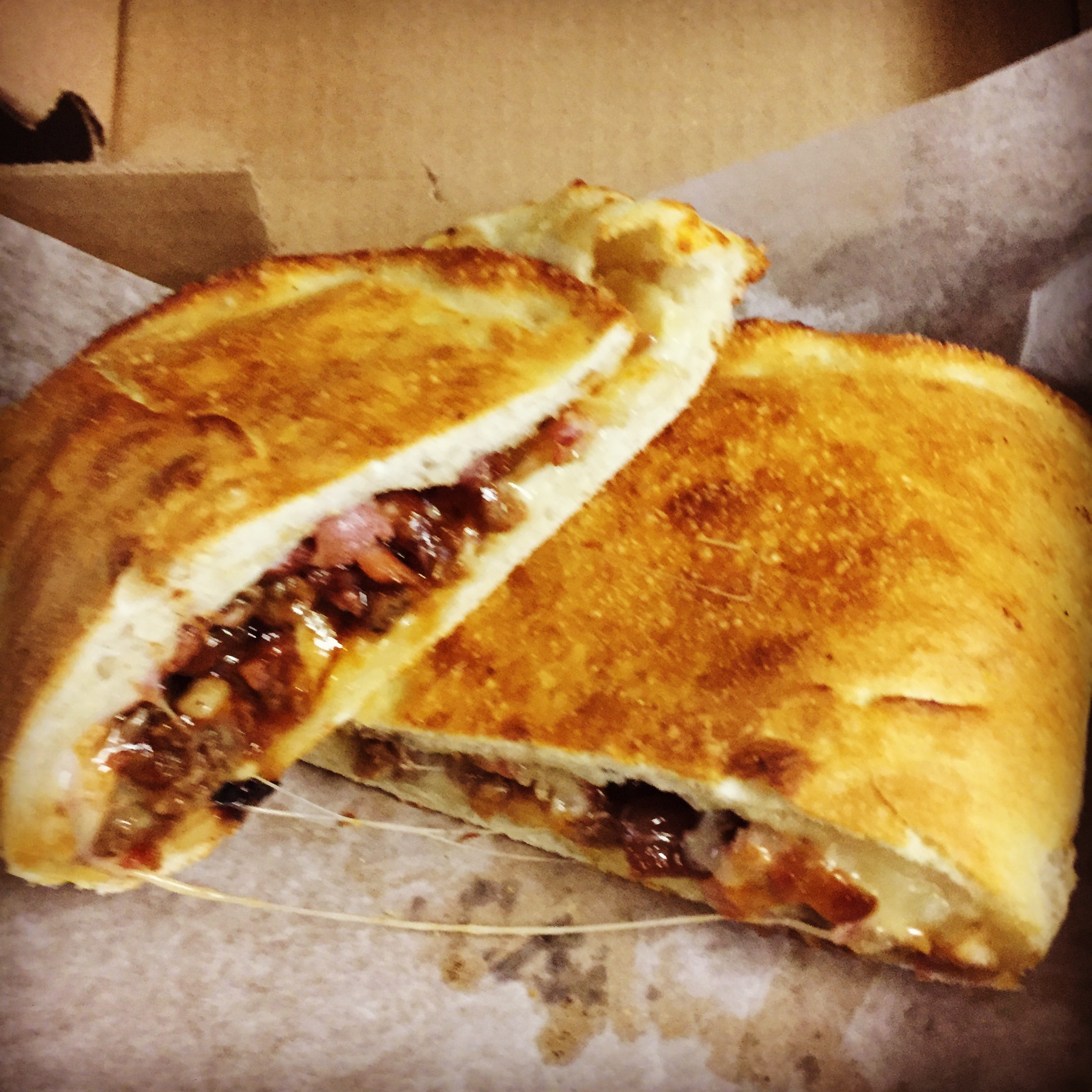 Order Bacon Cheeseburger Calzone food online from Ronzio Pizza & Subs store, Warwick on bringmethat.com