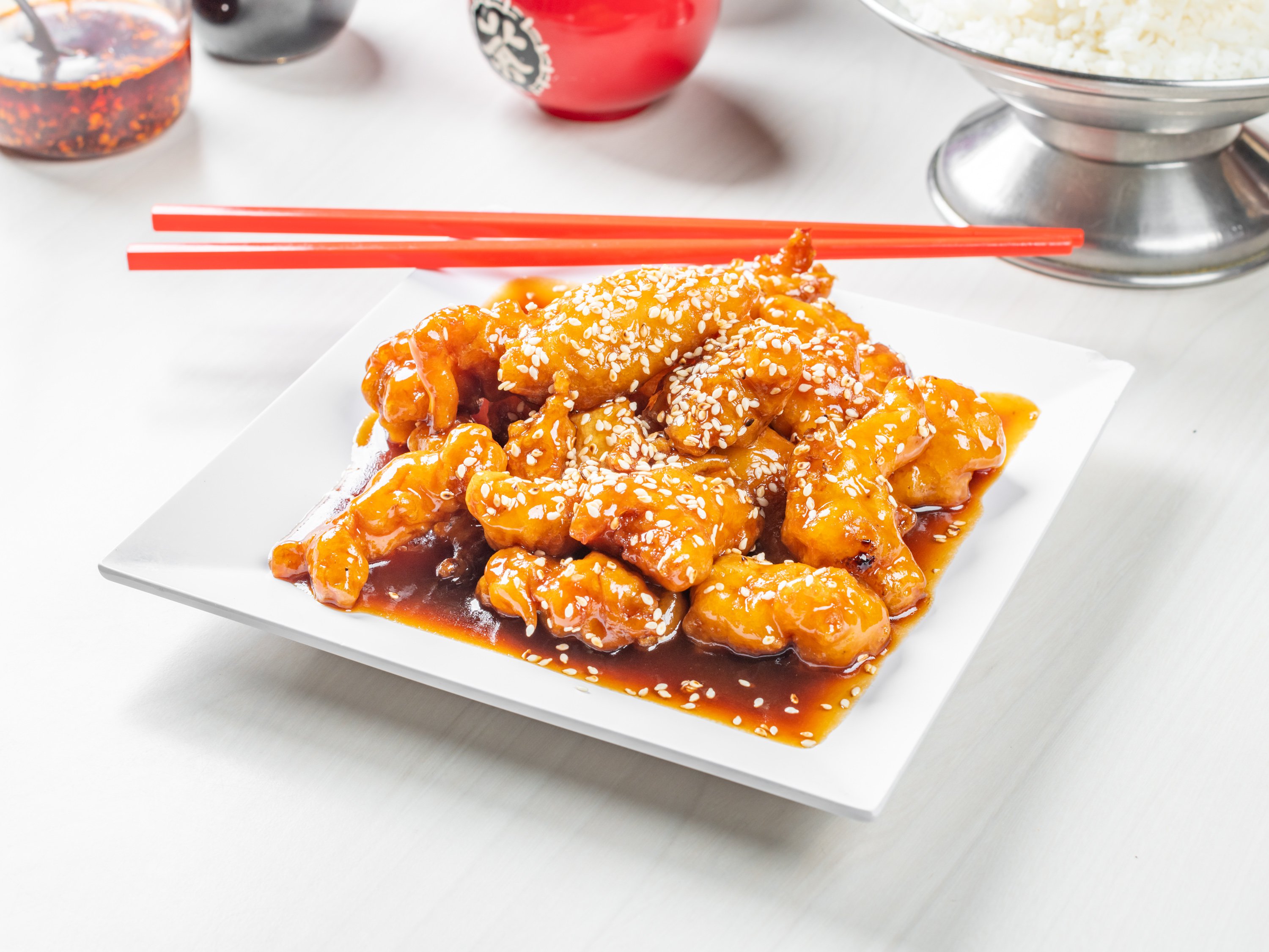 Order Sesame Chicken food online from Hunan Palace store, El Paso on bringmethat.com