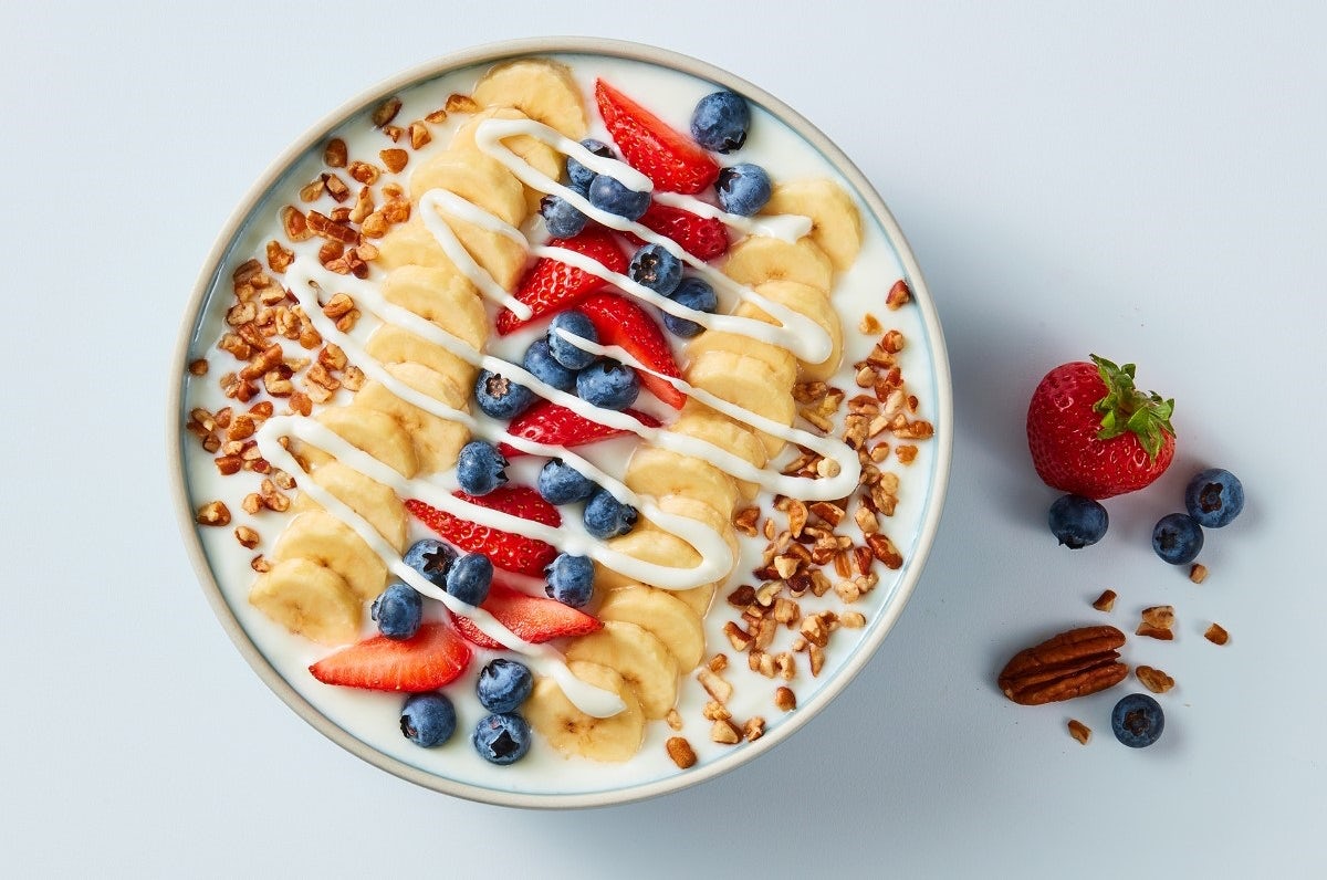 Order Very-Berry Banana Bowl food online from Village Inn store, Lincoln on bringmethat.com