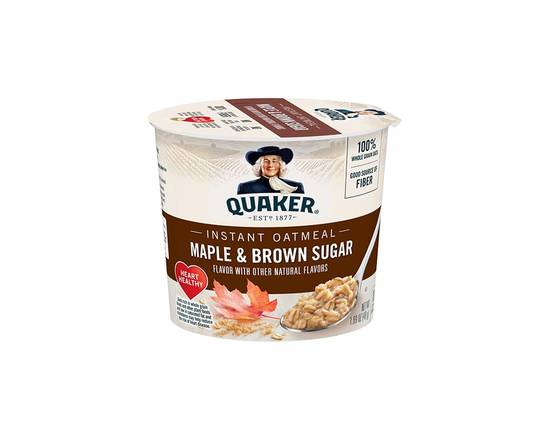 Order Quaker Maple & Brown Sugar Instant Oatmeal 1.69oz food online from Extra Mile 2040 store, Cerritos on bringmethat.com