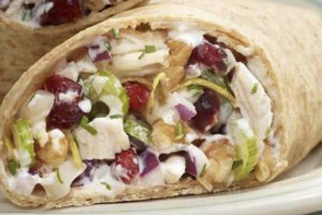 Order Cranberry Walnut Chicken Salad Wrap food online from Old Country Pizzeria store, East Weymouth on bringmethat.com