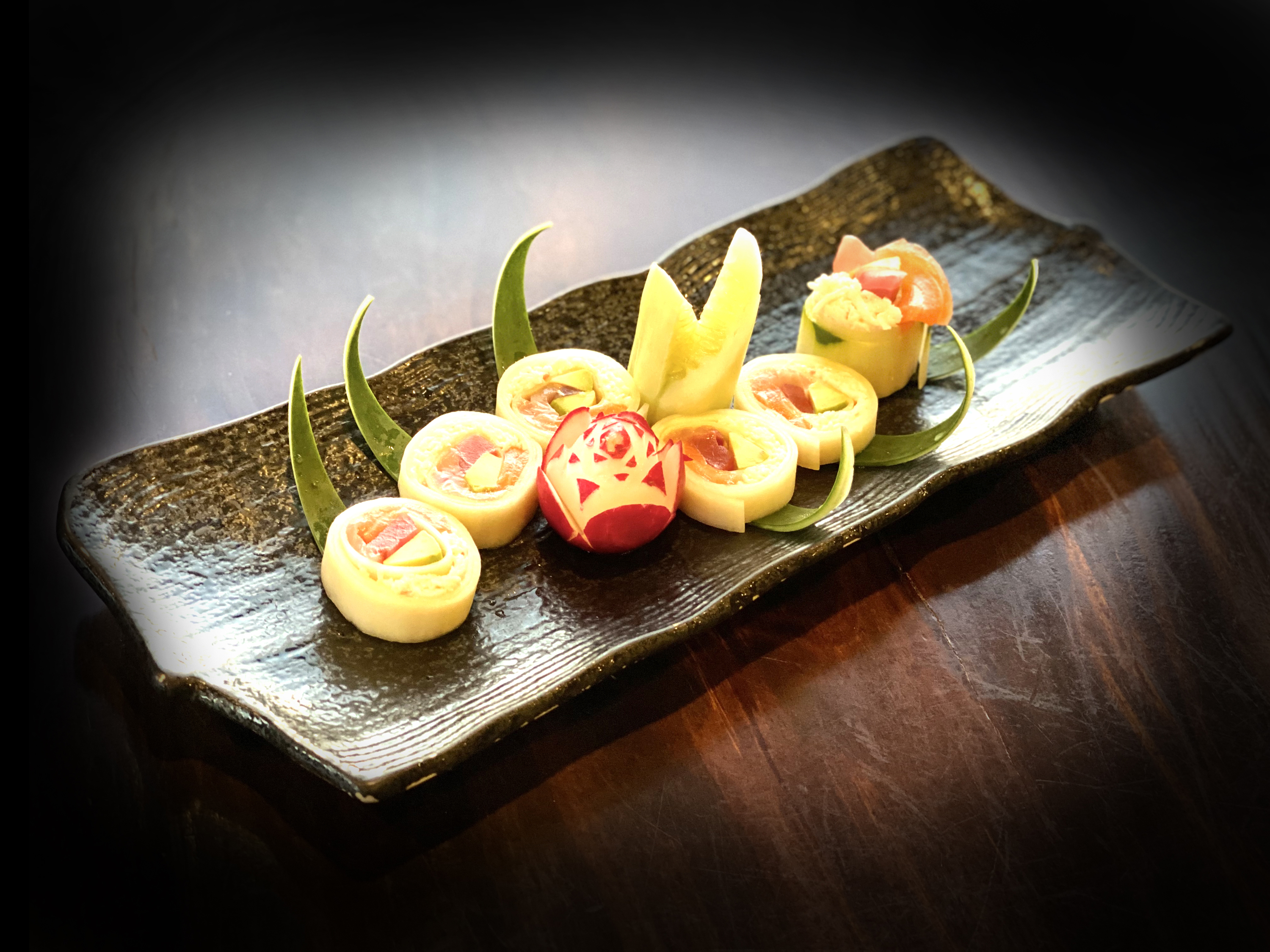 Order F12. Protein Cucumber Wrap Roll food online from Hikari Sushi And Ramen store, Corona on bringmethat.com