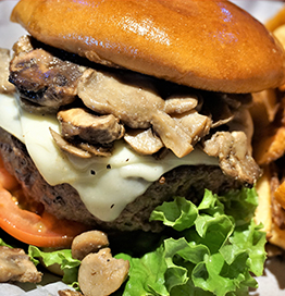 Order Shroom & Swiss Burger food online from Kickback Jack store, Danville on bringmethat.com