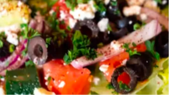 Order Greek Salad food online from Pacific Pourhouse store, Union City on bringmethat.com