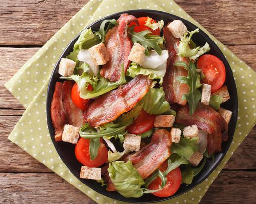 Order The Bacon & Ham Salad Bowl food online from Exquisite Bowls store, Jeannette on bringmethat.com