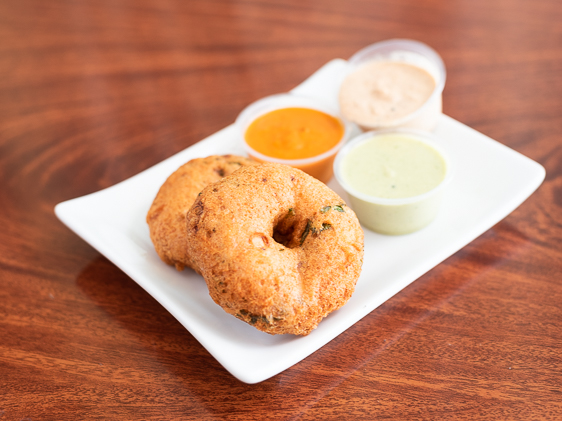 Order 2 Pieces Methu Vada food online from Dosa Place store, Fremont on bringmethat.com