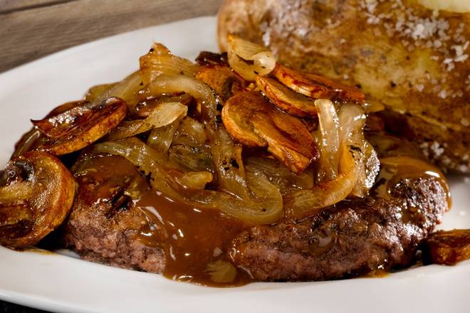 Order 1/2 lb. Chopped Steak* food online from Logan's Roadhouse store, Spanish Fort on bringmethat.com
