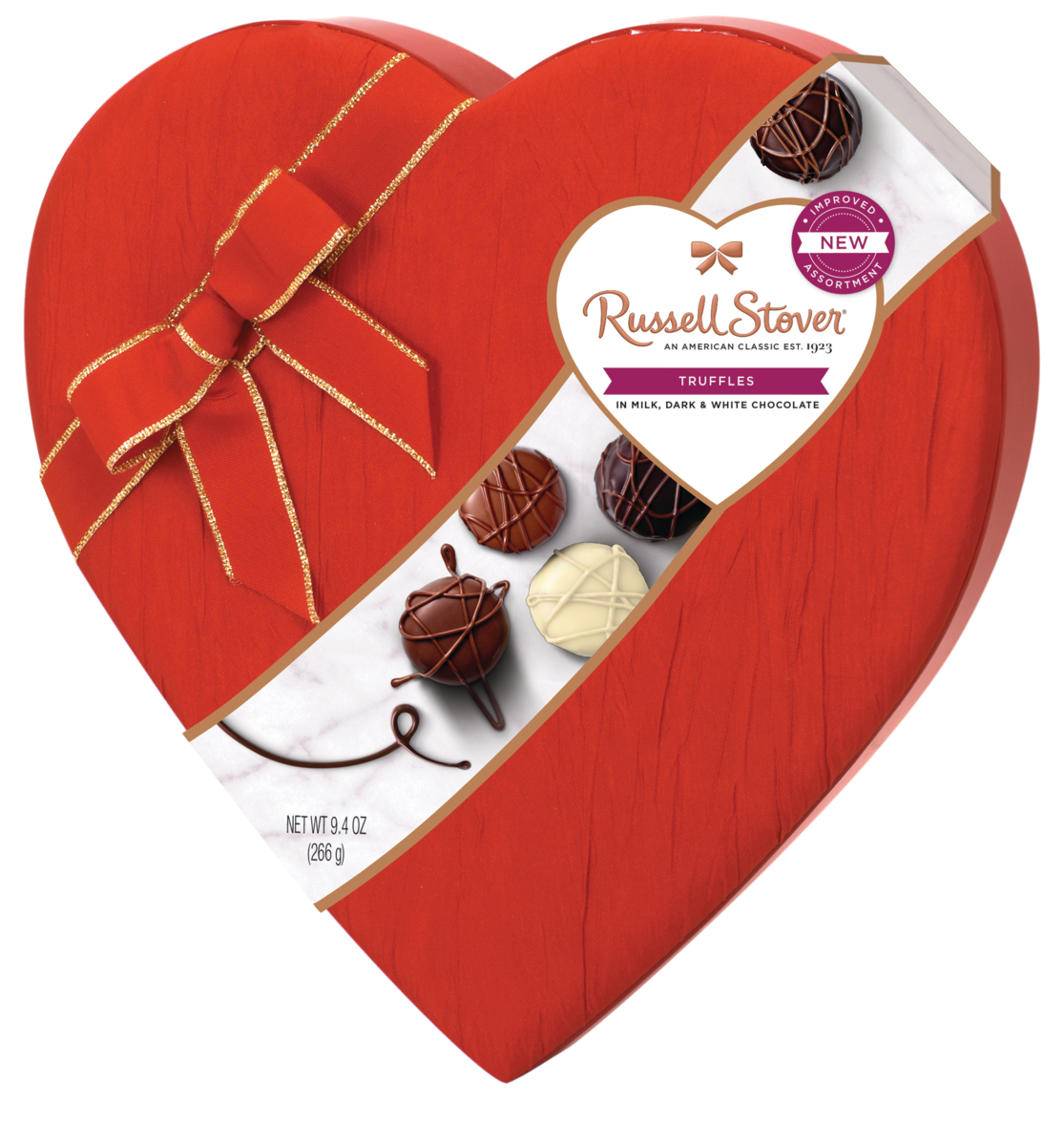 Order Russell Stover Assorted Truffles Fabric Heart Box - 9.4 oz food online from Rite Aid store, MILLER PLACE on bringmethat.com
