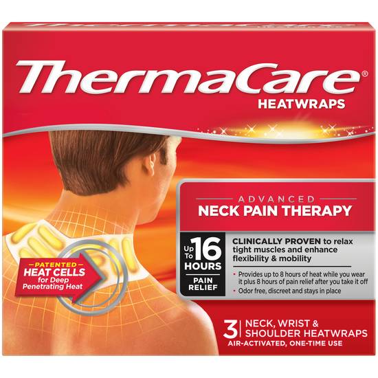 Order Thermacare Advanced Multi-Purpose Heatwraps Neck Pain Therapy (3 ct) food online from Rite Aid store, CONCORD on bringmethat.com