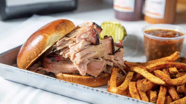 Order Pulled Pork food online from Firewater BBQ store, Lombard on bringmethat.com