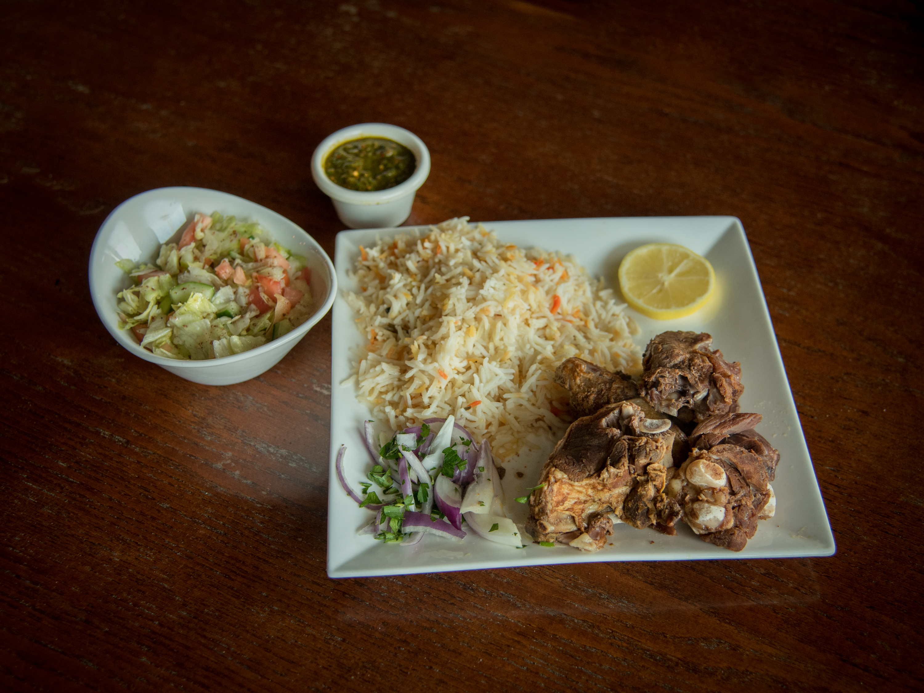 Order Haneeth Lamb Plate food online from Babylon Bistro store, Chicago on bringmethat.com