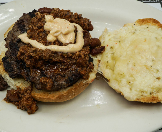 Order Spicy Chili Burger food online from Coach House Diner Restaurant store, North Bergen on bringmethat.com