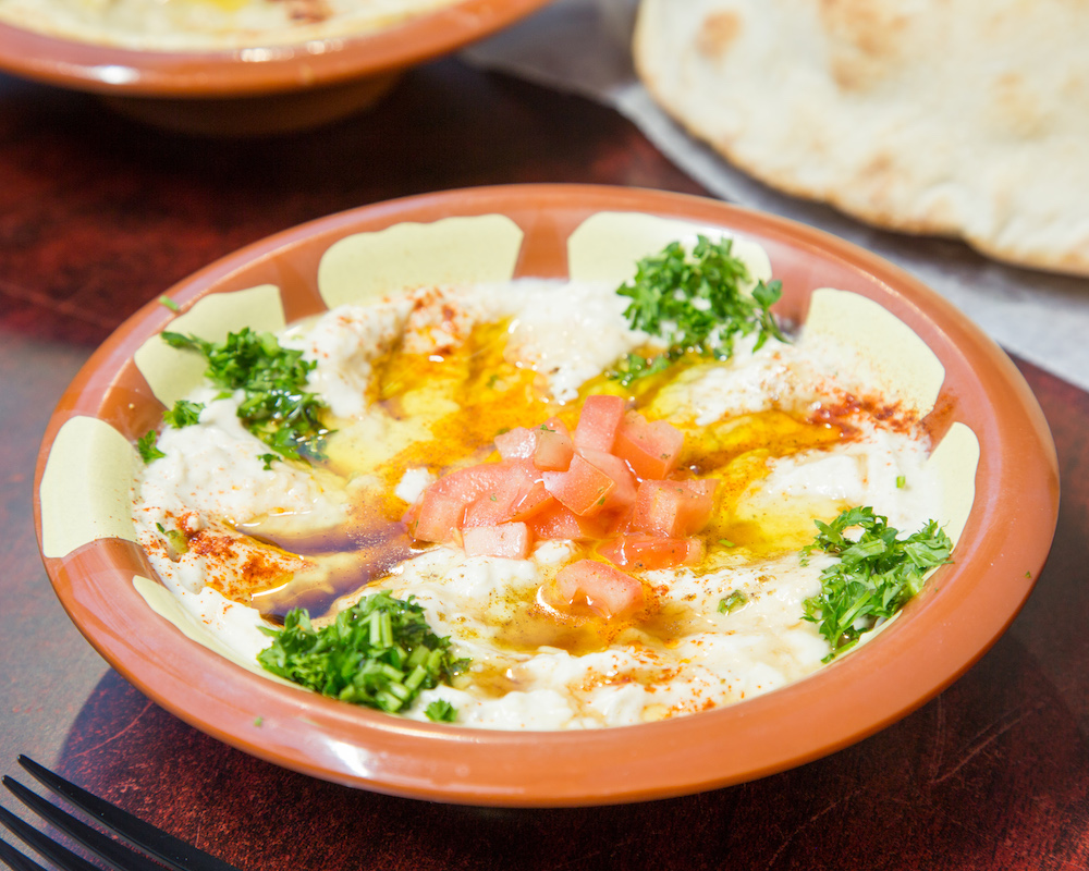 Order Baba Ghanoush food online from Tarboosh Mediterranean Restaurant store, Allston on bringmethat.com