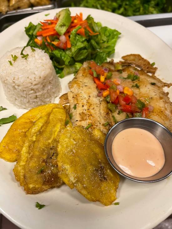 Order Grill Tilapia Combo food online from Punta Cana Latin Grill store, Athens on bringmethat.com