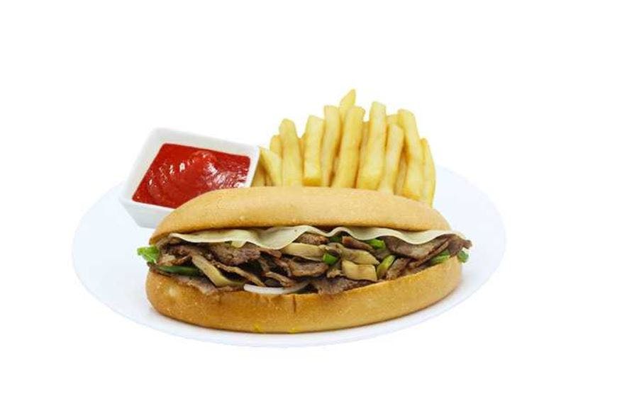 Order Philly Cheesesteak Sub - Footlong food online from Happy Pizza store, Whitehall on bringmethat.com