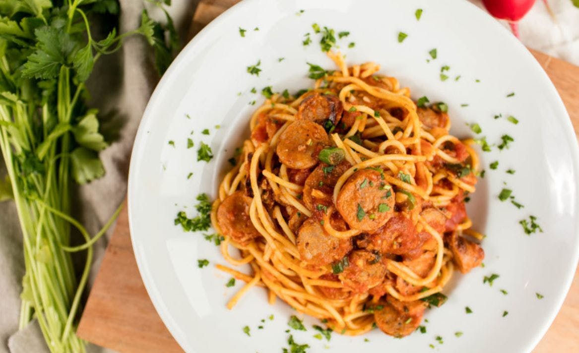Order Spaghetti  Italian Sausage - Pasta food online from Pasta Roma store, Los Angeles on bringmethat.com