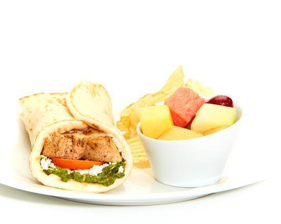 Order Grilled Chicken Basil-Pesto Gyro food online from Taziki Mediterranean Cafe store, Florence on bringmethat.com