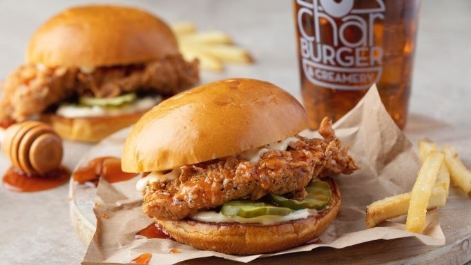 Order Spicy Chicken Sandwich food online from Char Burger & Creamery store, Bridgewater Township on bringmethat.com