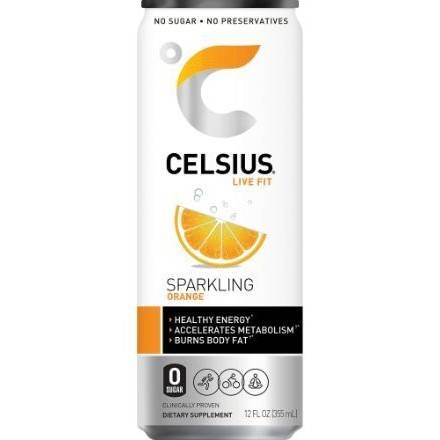 Order Celsius Energy Drink Sparkling Orange (12 oz) food online from 7-Eleven By Reef store, Marietta on bringmethat.com