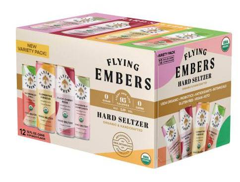 Order Flying Embers Organic Seltzer Variety 12-Pack food online from Bottlebox store, Norfolk on bringmethat.com