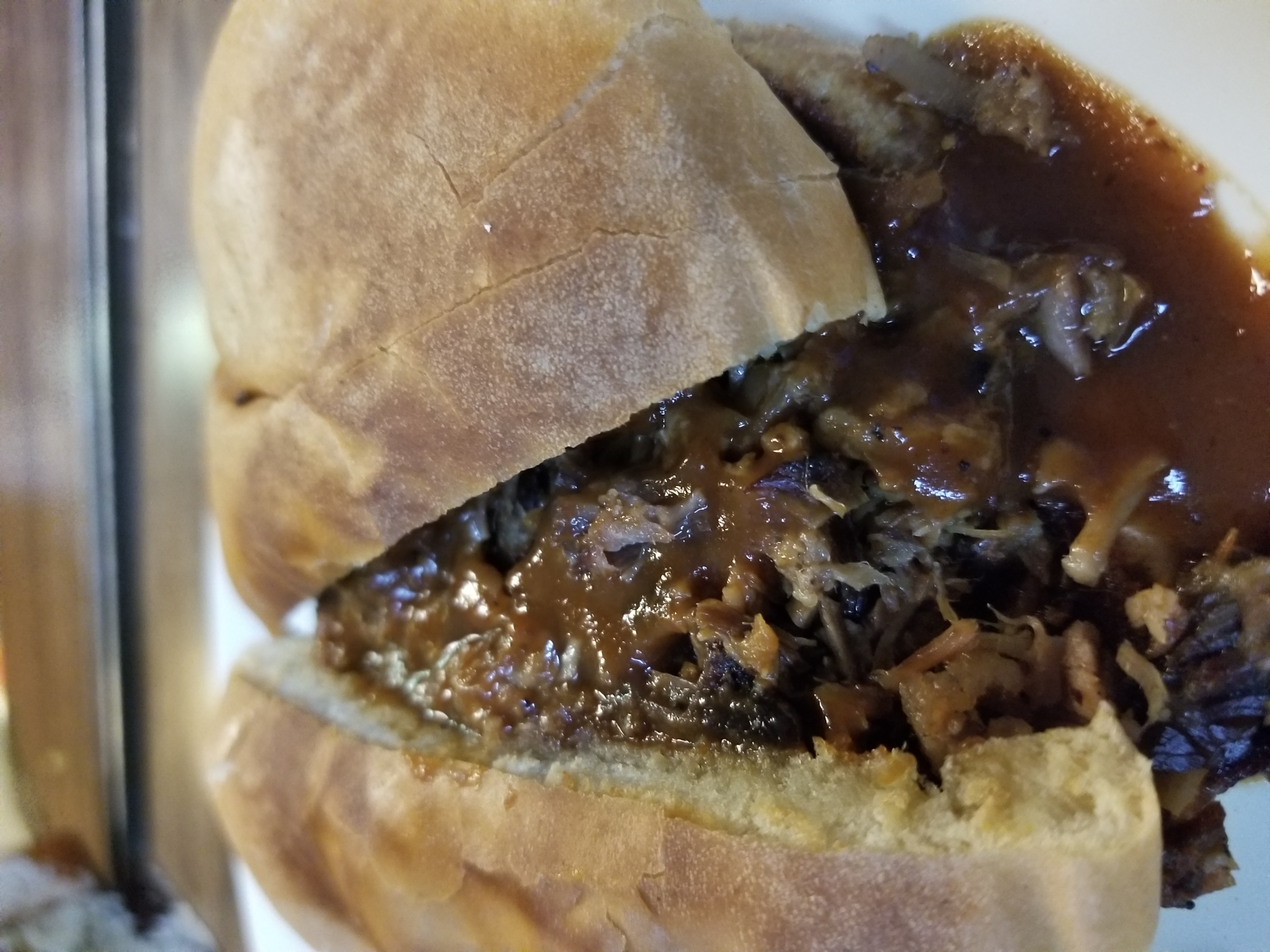 Order Chopped Beef Sandwich food online from Blakes BBQ & Burgers Blake store, Houston on bringmethat.com