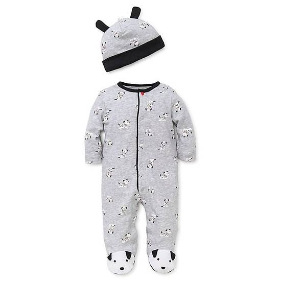 Order Little Me™ Preemie 2-Piece Dalmatian Footie Pajama and Hat Set in Grey food online from Bed Bath & Beyond store, Lancaster on bringmethat.com