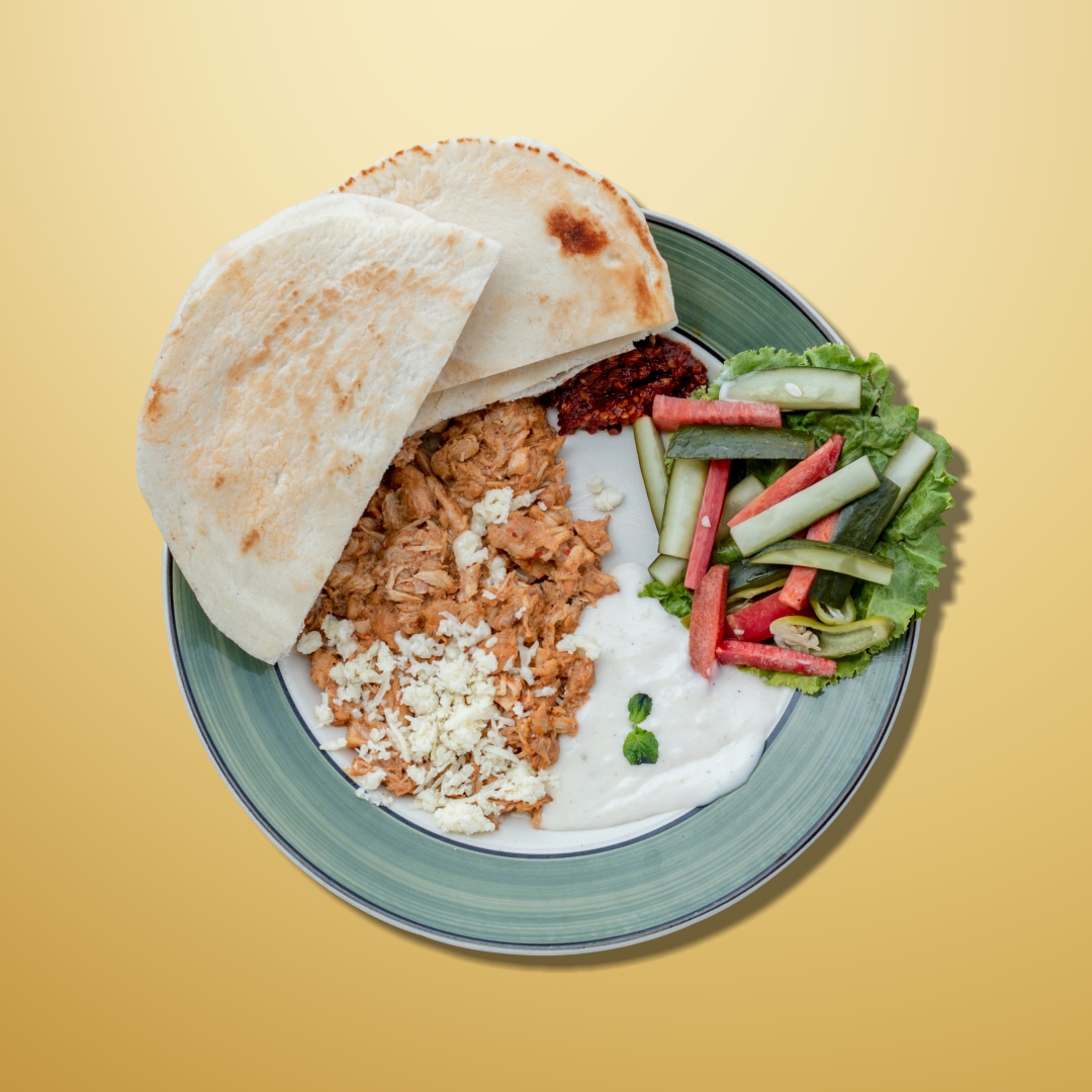 Order Shredded Chicken Shawarma Dinner food online from Shawarma Supreme store, State College on bringmethat.com