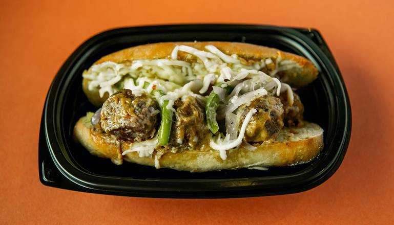 Order MOROCCCAN 12-SPICE MEATBALL SANDWICH food online from Meatball Corner store, Round Rock on bringmethat.com