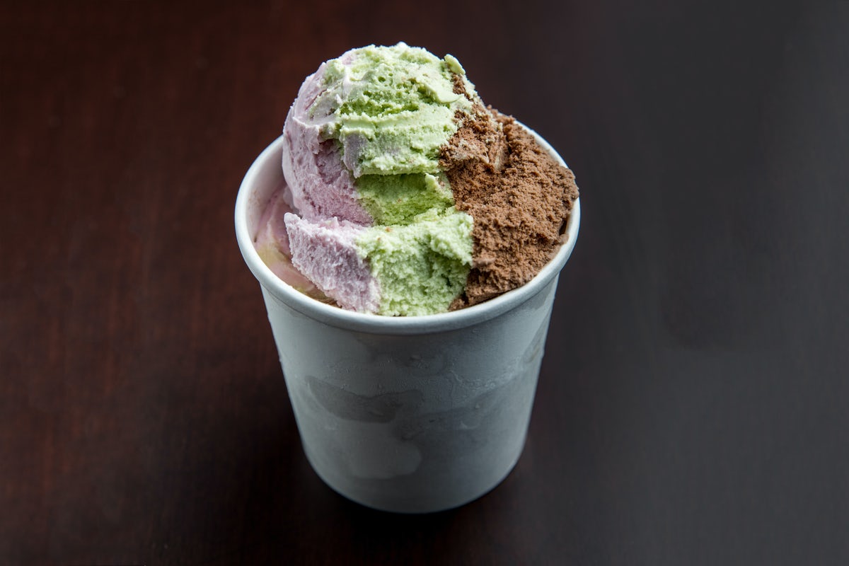 Order Pint of Spumoni Ice Cream food online from Old Spaghetti Factory store, Sherwood on bringmethat.com