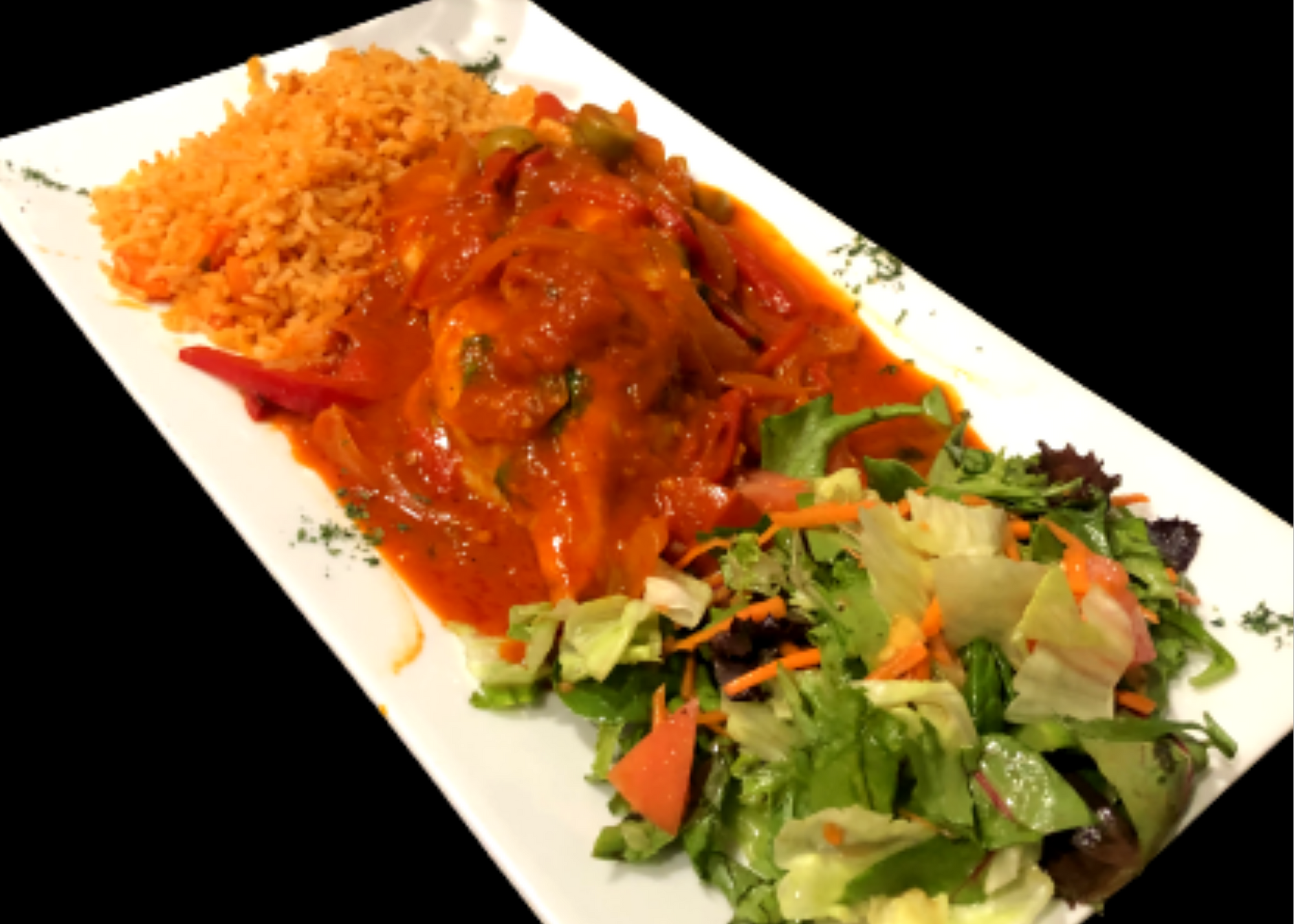 Order Filete a la Veracruzana food online from Salsa Y Brasa Restaurant store, New Rochelle on bringmethat.com