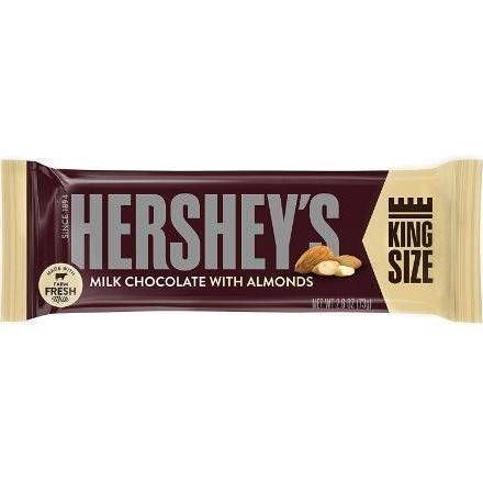 Order Hershey's Milk Chocolate with Almonds King Size Bar (2.6 oz) food online from Dolcezza Gelato store, Arlington on bringmethat.com