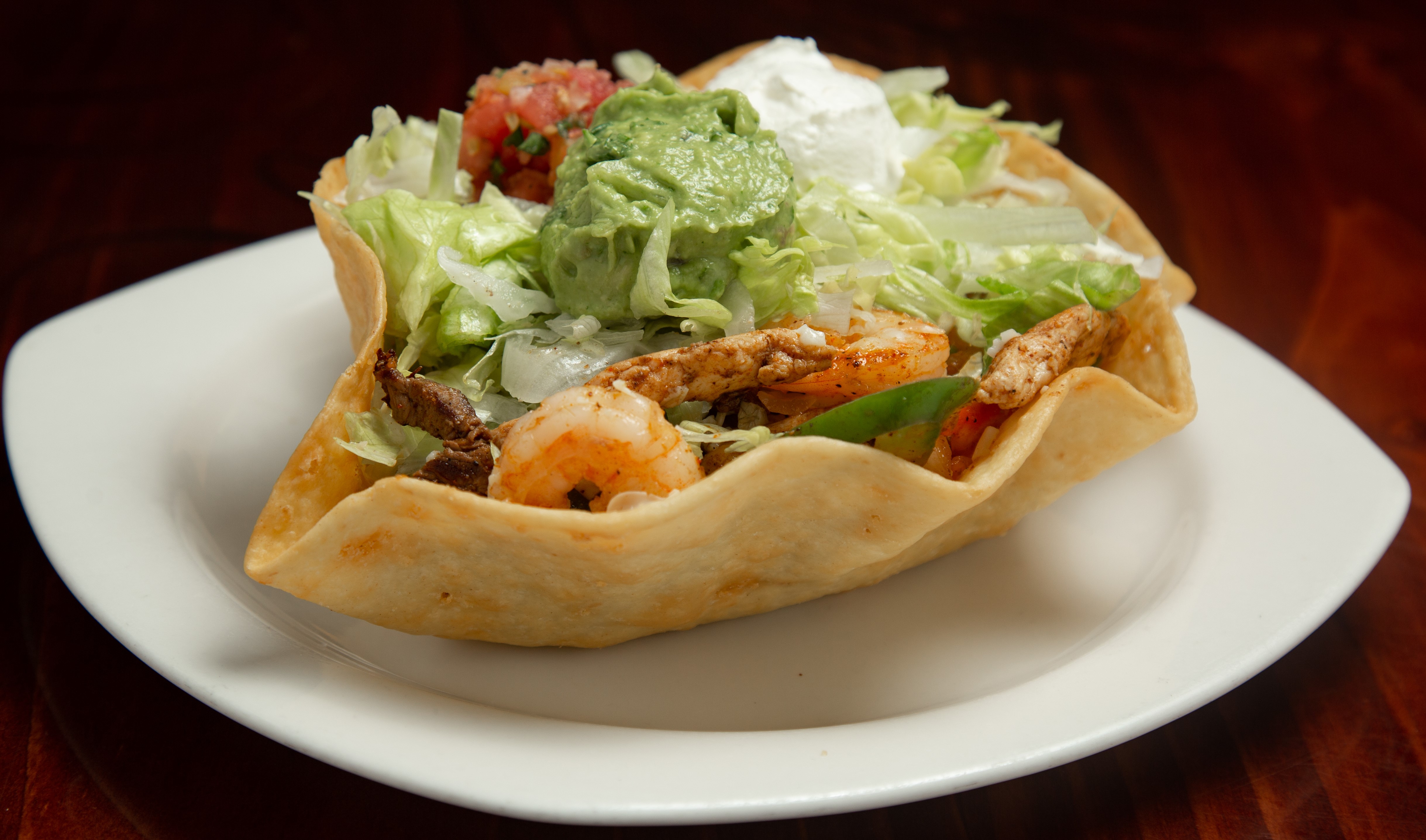 Order Fajita Taco Dinner Salad food online from Pueblo Real store, Franklin on bringmethat.com