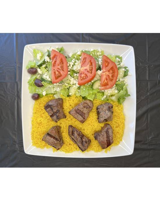 Order Steak Kebab Platter food online from Pita Wraps Mediterranean Grill store, Surprise on bringmethat.com